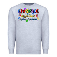 Heather Grey embrace differences Premium Sweatshirt - Artiststas