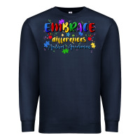 Navy embrace differences Premium Sweatshirt - Artiststas