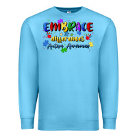 Ocean Blue embrace differences Premium Sweatshirt - Artiststas
