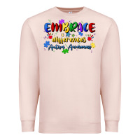 Pale Pink embrace differences Premium Sweatshirt - Artiststas