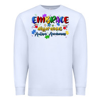 White embrace differences Premium Sweatshirt - Artiststas
