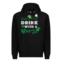 Black Safety First Drink With A Nurse Premium Hoodie - Bettercallsaul