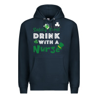 Navy Safety First Drink With A Nurse Premium Hoodie - Bettercallsaul