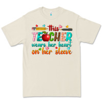 Bone this teacher wears her heart on her sleeve Premium Tee - texasbilliewilder