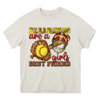 Cream diamonds are a girls best friend softball Heavy Core Tee - texasbilliewilder