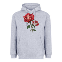 Heather Grey Love Rose Heavyweight Hoodie - LillyAllenDesigns