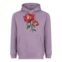 Lavender Love Rose Heavyweight Hoodie - LillyAllenDesigns