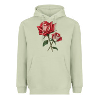 Matcha Love Rose Heavyweight Hoodie - LillyAllenDesigns