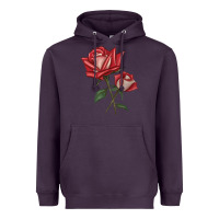 Plum Love Rose Heavyweight Hoodie - LillyAllenDesigns
