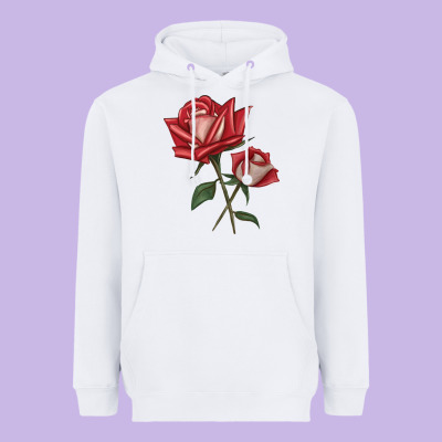 Love Rose Heavyweight Hoodie Designed By Lillyallendesigns