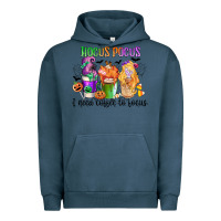 Pigment Midnight Navy hocus pocus i need coffee to focus Urban Hoodie - CowGirlArtShop
