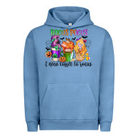 Pigment Pebble Blue hocus pocus i need coffee to focus Urban Hoodie - CowGirlArtShop