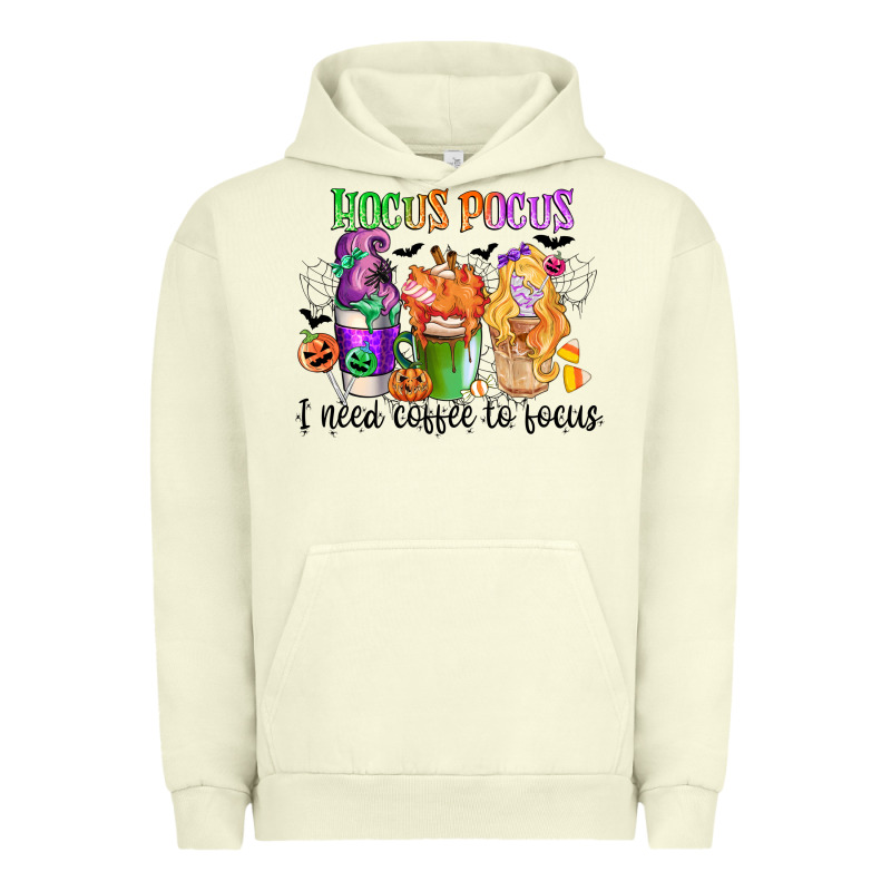 Hocus Pocus I Need Coffee To Focus Urban Hoodie by CowGirlArtShop | Teevron