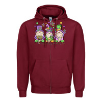 Burgundy mardi gras gnomes Zipper Hoodie - MaliasSmallBusiness