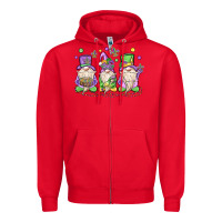 Red mardi gras gnomes Zipper Hoodie - MaliasSmallBusiness