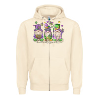 Sandshell mardi gras gnomes Zipper Hoodie - MaliasSmallBusiness
