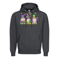 Smoke mardi gras gnomes Zipper Hoodie - MaliasSmallBusiness