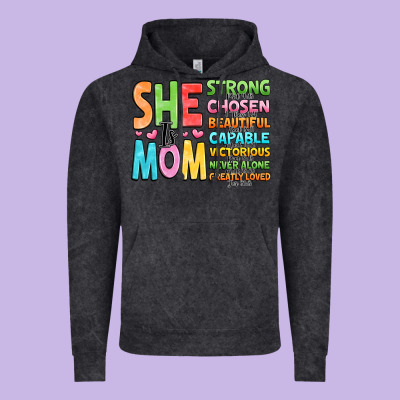She Is Mom Vintage Hoodie Designed By Jahusdesignshop
