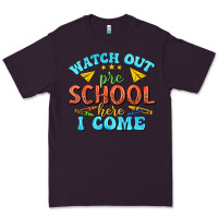 Plum watch out pre school here i come Premium Tee - texasbilliewilder