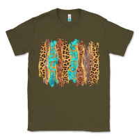 Army Green western brushstrokes Classic Tee - AdoDesignShop
