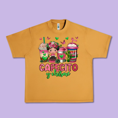 Cafecito Y Chisme Coffee Cups Urban Heavy Tee Designed By Jasminsmagicworld