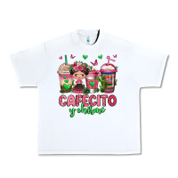 White cafecito y chisme coffee cups Urban Heavy Tee - Jasminsmagicworld
