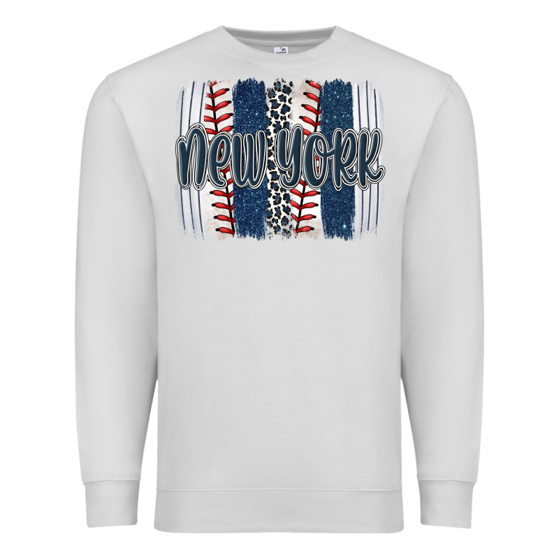 New York Baseball Team Spirit Brushstrokes Premium Sweatshirt by Artiststas | Teevron