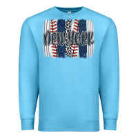 Ocean Blue new york baseball team spirit brushstrokes Premium Sweatshirt - Artiststas