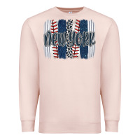 Pale Pink new york baseball team spirit brushstrokes Premium Sweatshirt - Artiststas