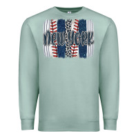 Seafoam new york baseball team spirit brushstrokes Premium Sweatshirt - Artiststas