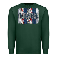 Sports Green new york baseball team spirit brushstrokes Premium Sweatshirt - Artiststas