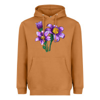 Meerkat Pasque Flower Illustrations Heavyweight Hoodie - LillyAllenDesigns