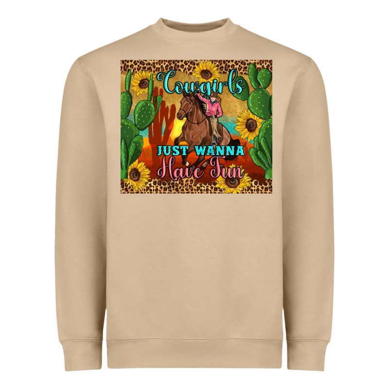 Cowgirls Just Wanna Have Fun Heavyweight Sweatshirt by Artiststas | Teevron