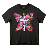 Asphalt faith butterfly cross Heavy Core Tee - Zillion Design Studio