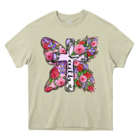 Mossy faith butterfly cross Heavy Core Tee - Zillion Design Studio
