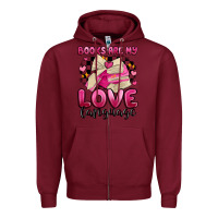 Burgundy books are my love language Zipper Hoodie - MaliasSmallBusiness