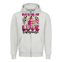 Dove Grey books are my love language Zipper Hoodie - MaliasSmallBusiness