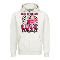 Oatmeal Heather books are my love language Zipper Hoodie - MaliasSmallBusiness