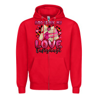 Red books are my love language Zipper Hoodie - MaliasSmallBusiness