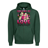 Sports Green books are my love language Zipper Hoodie - MaliasSmallBusiness