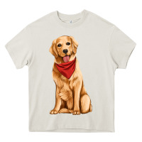 Cream golden retriever Heavy Core Tee - Artiststas