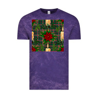 Cloud Purple christmas candle and ornaments seamless pattern Vintage Tee - BundleAndBundleShop