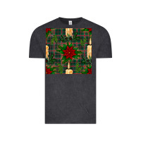 Vintage Black christmas candle and ornaments seamless pattern Vintage Tee - BundleAndBundleShop