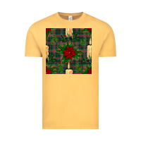 Vintage Mustard christmas candle and ornaments seamless pattern Vintage Tee - BundleAndBundleShop
