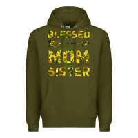 Army Green Blessed Mom And Sister Premium Hoodie - Bettercallsaul