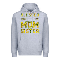 Heather Grey Blessed Mom And Sister Premium Hoodie - Bettercallsaul