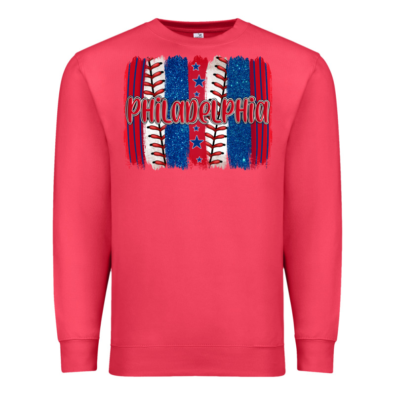 Philadelphia Baseball Team Spirit Brushstrokes Premium Sweatshirt by Artiststas | Teevron
