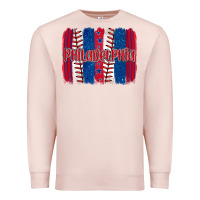 Pale Pink philadelphia baseball team spirit brushstrokes Premium Sweatshirt - Artiststas
