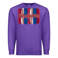Purple philadelphia baseball team spirit brushstrokes Premium Sweatshirt - Artiststas