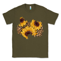 Army Green sunflower leopard patch Classic Tee - AdoDesignShop